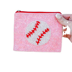 La pièce de monnaie perlée de graine de taille moyenne se déverse pour faire le cadeau ultime ce sac entièrement perlé est conçu pour ressembler à un mendier de baseball - Product Image 1