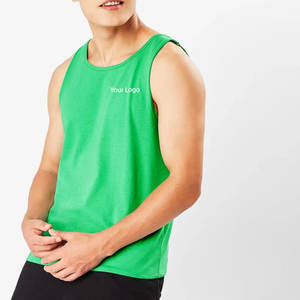 <b>Men's</b> New Style Casual <b>Tank</b> <b>Top</b> Breathable Cotton Knitted Gym Clothing with Sleeveless Design in Stock - Product Image 4