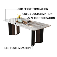 Fabricant de meubles table de salle à manger de luxe avec ensemble de chaises marbre table à manger moderne set de 6 8 sièges pour salle à manger maison