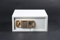 Caja Fuerte de Seguridad Blanca LBN de Fabricación Profesional, con Cerradura Digital de Contraseña, Acero Laminado en Frío, Mini Caja Fuerte para el Hogar