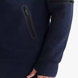 Winter Streetwear Men's Zip Hoodie Custom Embroidery Digital Printing OEM Wholesale Quick Dry 100% Cotton Fleece - Product Image 5