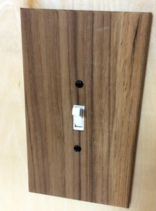 Placas de interruptores eléctricos de madera maciza (madera noble de lujo) - Product Image 6