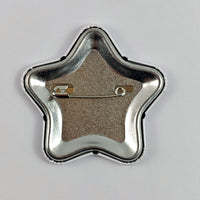 Botón con forma de estrella de 56 mm con imán, lentejuelas y pin de seguridad - Product Image 3