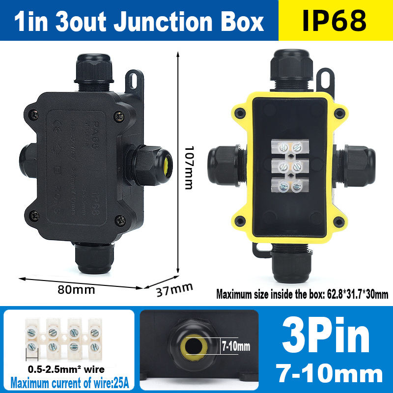 1in 3out small 3pin(7-10mm)