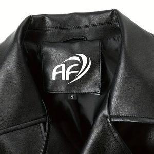 Chaqueta de cuero de lana de piel de oveja para mujer, chaqueta cálida de invierno para motocicleta, abrigo corto de retazos, diseño de ropa de calle de manga larga - Product Image 4