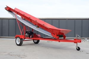 Transportador de correa movible ATV con <span class=keywords><strong>rueda</strong></span> <span class=keywords><strong>Jockey</strong></span> para leña 3m de altura 6.5hp arrancador de retroceso Transportador de correa de leña - Product Image 2