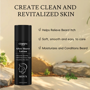 Kit de 3 uds de ácido hialurónico orgánico Natural de etiqueta privada después del afeitado Gel loción reparación hidratante conjunto de cuidado de <span class=keywords><strong>barba</strong></span> <span class=keywords><strong>para</strong></span> hombres - Product Image 3