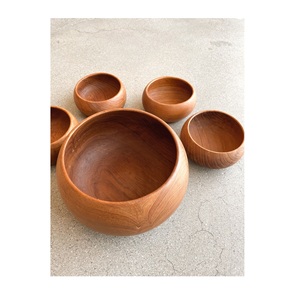 Tazón de servicio de madera real para utensilios de cocina Diseño más vendido y lujoso para fabricante indio - Product Image 3