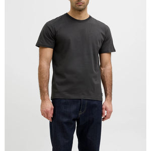 T-shirt personnalisé en gros OEM, 100% coton épais et doux, t-shirt uni à col rond pour homme, coupe régulière, t-shirt décontracté, t-shirt musculaire respirant - Product Image 4