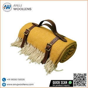 Manta de Lana Pura con Diseño Espigado, Gran Venta 2026, Disponible a Precio Accesible - Product Image 4