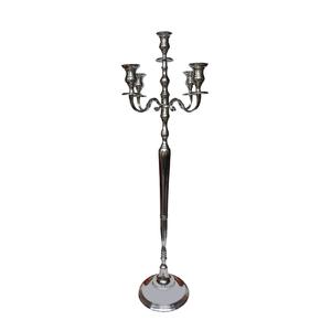 Luxury Wedding Floor Decorative Candelabra for <b>Candle</b> Decoration Aluminum Silver Plated <b>Tall</b> <b>Candle</b> <b>Holder</b> Handmade Candelabra - Product Image 6