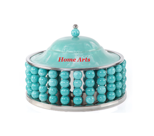 Calentador de comida de acero inoxidable y Meena, plato de servicio hecho a mano de forma redonda, plato de frotamiento para buffet de comida a granel - Product Image 5