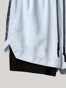 กางเกงวิ่งขาสั้นสำหรับผู้ชาย ออกกำลังกาย ฟิตเนส วิ่งจ๊อกกิ้ง เทรนนิ่ง กางเกงกีฬา ระบายอากาศได้ดี น้ำหนักเบา แห้งเร็ว ชุดออกกำลังกาย - Product Image 3