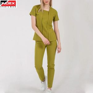 ชุดยูนิฟอร์มแพทย์หญิง ผ้าคุณภาพพรีเมียม ระบายอากาศได้ดี |   ชุดพยาบาลและแพทย์ในโรงพยาบาล |   ชุดทำงานสวมใส่สบาย - Product Image 1