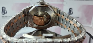 Relógio de diamante Moissanite unissex com mostrador de dois tons, caixa compatível com testador mecânico automático Bling Pass Original - Product Image 4