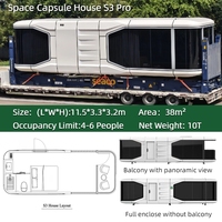 Hôtel-capsule préfabriqué de luxe pour usage commercial et résidentiel, système intelligent, capsule spatiale, mini-maison, cabane, maisons conteneurs