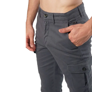 Pantalon cargo personnalisé à six poches pour hommes de haute qualité 100% coton respirant gris Cordura léger style décontracté plat pour - Product Image 6
