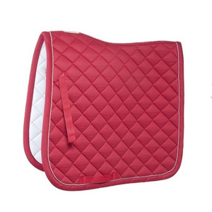 Tapis de selle confortable de couleur rouge équine lisse de dressage en mousse personnalisation acceptée Satin équestre - Product Image 6
