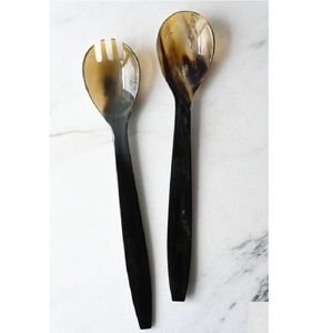 Cuchara de cuerno de búfalo de calidad al por mayor, cubiertos de Color Natural pulido, la mejor cuchara de café para uso doméstico, decoración de estilo Animal - Product Image 3