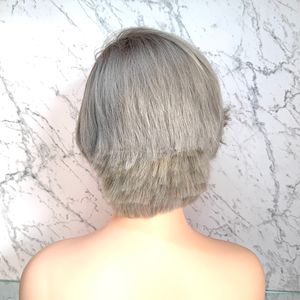 No 1 Precio al por mayor Cabello corto vietnamita Color gris Pelucas diseñadas Proveedor de cabello humano Extensiones de cabello humano virgen - Product Image 4
