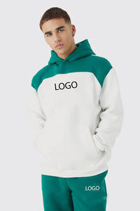 ชุดเซ็ตสตรีทแวร์โอเวอร์ไซส์ 2 ชิ้น เสื้อฮู้ดดี้และกางเกงขายาวทรงบูทคัท ผ้าฝ้าย 100% พิมพ์โลโก้ตามสั่ง สีสันใหม่ สไตล์สีบล็อก สำหรับผู้ชายและผู้หญิง ฤดูหนาว - Product Image 5