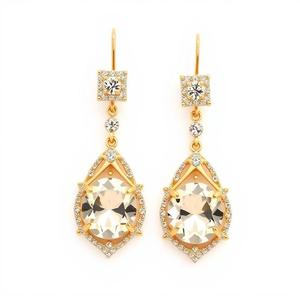 Boucles d'oreilles pendantes en argent sterling 925 pour femmes avec crochet pour les fêtes présentant un design naturel et fantaisie - Product Image 3