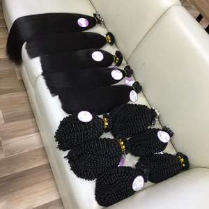 Mechones de pelo de trama de Color Natural, cabello humano vietnamita sin procesar, 100% de cutícula virgen, cabello alineación, producto más vendido - Product Image 4