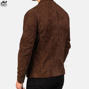 Fabricant pakistanais, veste en daim pour homme sur mesure, tissu en toile, logo sur le devant, coupe-vent d'hiver, respirante, haute qualité, OEM - Product Image 2