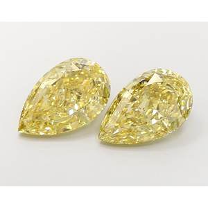 Diamante Cultivado en Laboratorio, Corte Pera, 5.01 ct, VS2, Amarillo Intenso Fantasía - Product Image 1