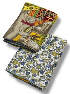 Edredón Floral con estampado de bloque moderno indio hecho a mano, edredón de algodón Reversible Jaipuri Razai, colcha transpirable lavable para - Product Image 2