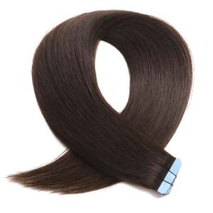 Brazilian Remy <b>Tape</b> Hair Extensions 8-30 Inches Single Drawn Weaves 1B Chocolate <b>Brown</b> - Product Image 1
