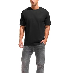 Nouveau design T-shirt décontracté à manches courtes pour hommes 100% coton col rond couleur unie coupe régulière Bangladesh respirant Anti-rides - Product Image 4