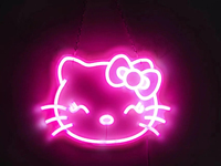 Populaire Hello Kitty anime enseigne lumineuse au néon décoration d'ambiance créative pour décoration murale événement affichage fête décoration colorée