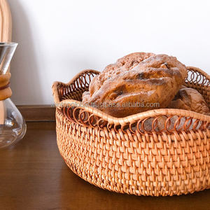 Space Saving Eco-friendly Durable Rattan Serving <b>Tray</b> Wholesale Household Decorative Storage Basket Handwoven Vietnam Multi - Product Image 6