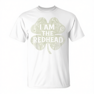 T-shirt promozionale I Am The Redhead, girocollo, manica corta, unisex, per adulti, stampa serigrafica - Product Image 3