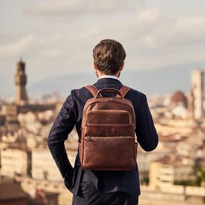 Mochila de cuero genuino hecho a mano de 16 pulgadas para hombre, mochila de viaje de diseñador 2026 para oficina, elegantes bolsos de cuero Vintage - Product Image 4
