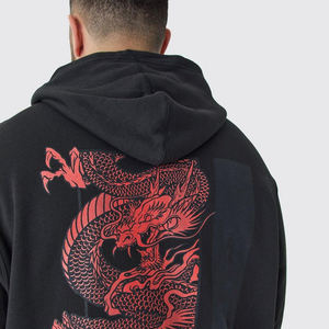 Accept Custom Logo Oversized Distressed Acid Washed <b>Fleece</b> Pocket Hoodie Raw Hem Regular Length Vintage Winter <b>Men</b> Hoodies - Product Image 3