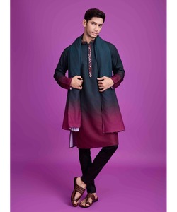 AchkanBandhgalaSherwani Ensemble Kurtapajama dernier style de mariage vert Design Wonder - Product Image 3