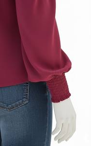 Blusa de Mujer Estilo Europeo Americano, Holgada, Sin Mangas, para Primavera y Otoño, para Oficina, de Organza, No Tejida, Nueva Colección 2025 - Product Image 3