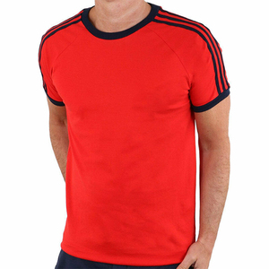 เสื้อยืดแขนครึ่ง100% โพลีเอสเตอร์ปรับแต่งโลโก้ได้สำหรับออกกำลังกายฟิตเนสเทรนนิ่ง - Product Image 3