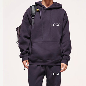 Comprar Sudadera con capucha personalizada Hombres Logotipo personalizado Fleece Drop Shoulder Hoodie Algodón Fleece Sudaderas con capucha de manga larga - Product Image 5