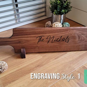 Elegante tabla de cortar de madera con acabado natural, perfecta para verduras, carne y tabla de quesos con cuchillo de acero inoxidable - Product Image 4