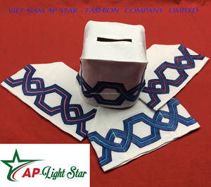 EMBROIDERY <b>TISSUE</b> COVER BOX - VIETNAM EMBROIDERY - Product Image 6