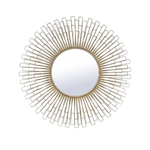 Miroir mural d'intérieur en fer métallique avec finition moderne, parfait pour la décoration de restaurant et de maison - Product Image 1