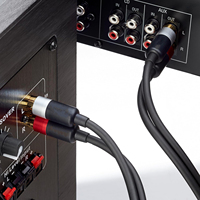 2x Cinch-Stecker auf 2x Cinch-Stecker Subwoofer-Kabel, geschirmt mit PVC-Mantel und Folien-/Geflechtabschirmung, für Monitor- und Projektoranwendungen – 4K, vergoldet, kundenspezifische Marke