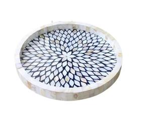 Nouveau plateau de service rond en nacre de conception moderne pour servir la nourriture Nouveau plateau Design au prix de gros Nouvelle dernière vadrouille - Product Image 5