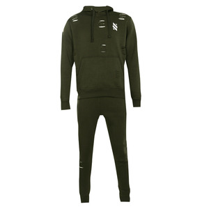 Custom Made High Quality <b>Distressed</b> Men's Winter Tracksuit Street Style 100% Cotton Breathable Solid OEM Bulk Fleece Elastic - Product Image 1