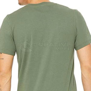 เสื้อยืดคอวีแขนครึ่งมีคุณภาพสูงบริการ OEM การเย็บปักถักร้อยและการพิมพ์สำหรับโปรโมชั่นแบรนด์ - Product Image 5