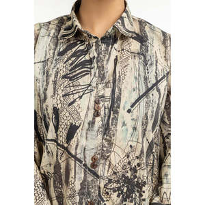 Conjunto Casual de Dos Piezas para Mujer, Color Marrón, Chifón, Primavera/Verano, Talla XS - Product Image 3