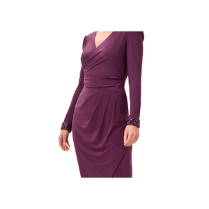 Abito Midi Nero in Jersey da Donna Adrianna Papell, Maniche Lunghe, Stile Elegante e alla Moda, Taglia XS, Vita Bassa, Lavabile - Product Image 5